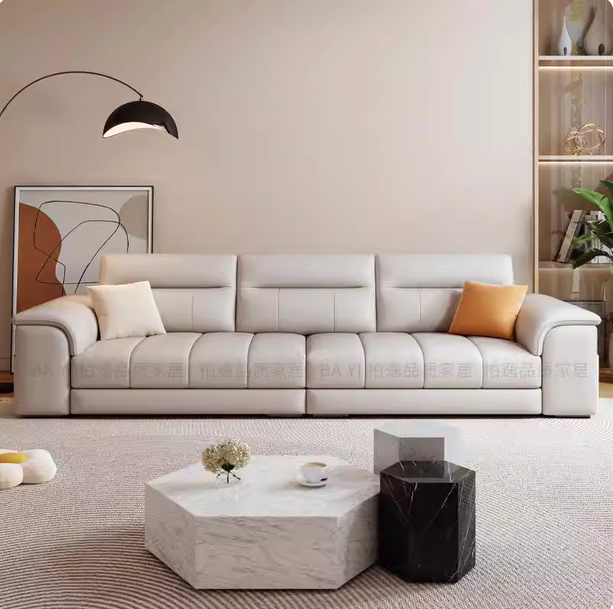  奶油风科技布沙发客厅