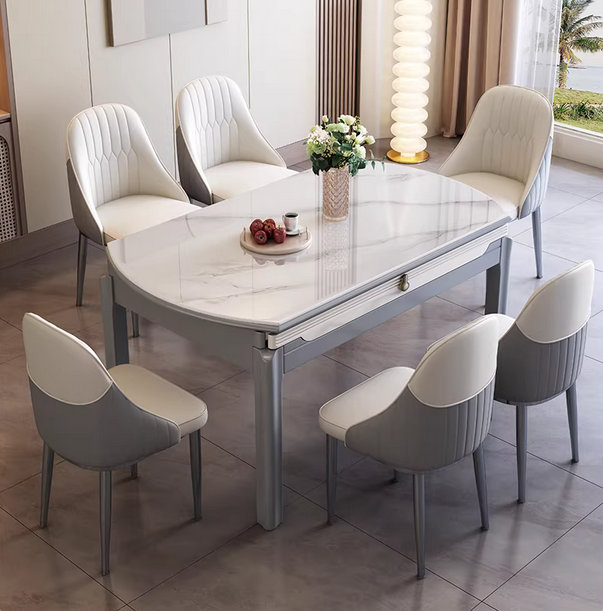  岩板餐桌椅2025新款家用小户型